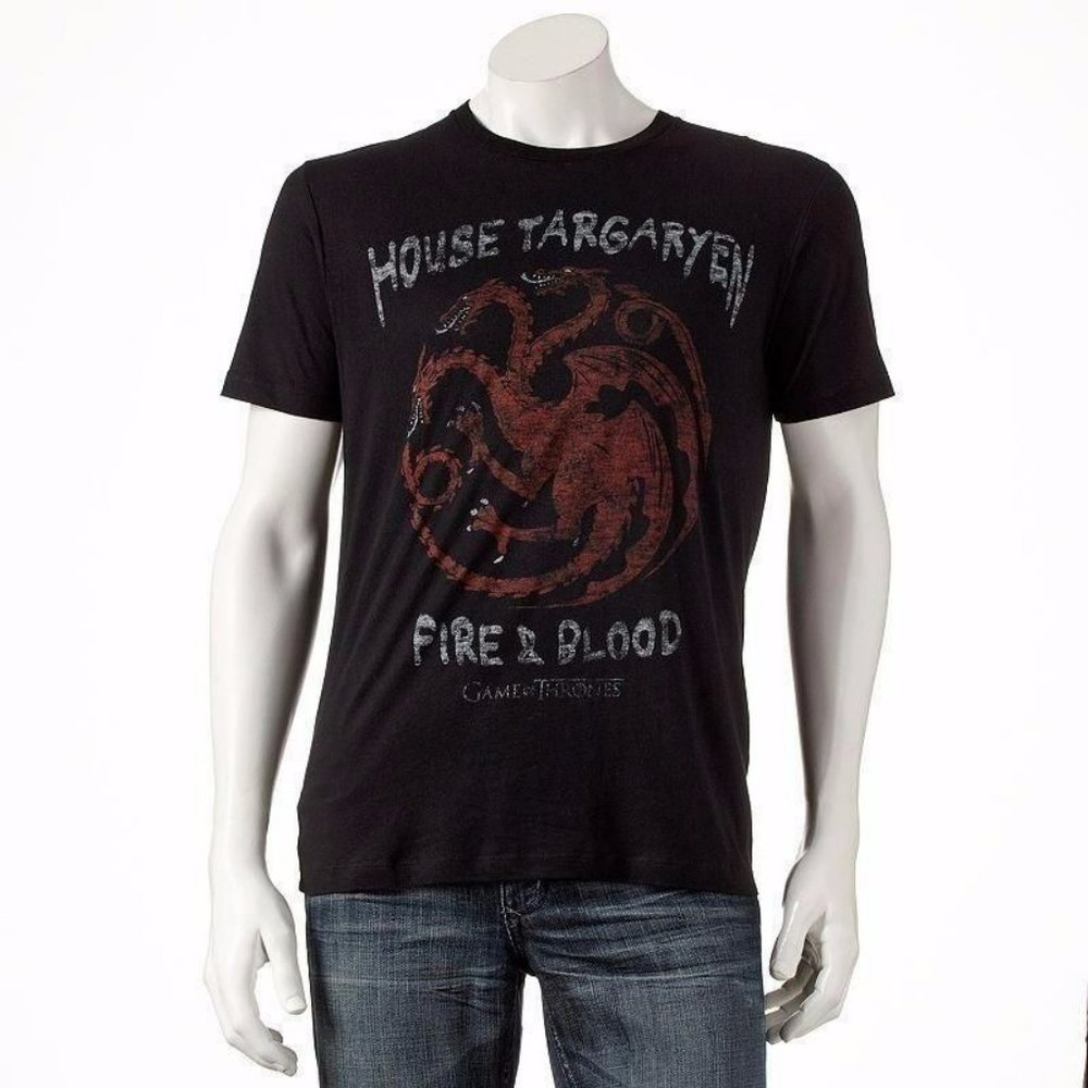 Game of Thrones House Targaryen Fire & Blood Tees